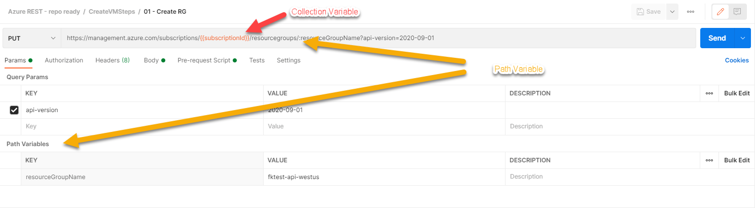 Postman with Variables
