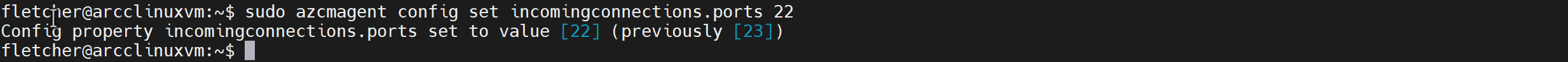 Update port number from azcmagent