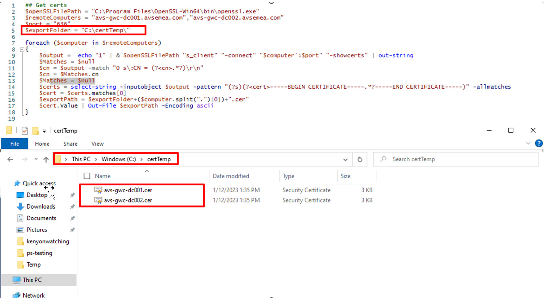 PowerShell-using-openssl-to-extract-certs
